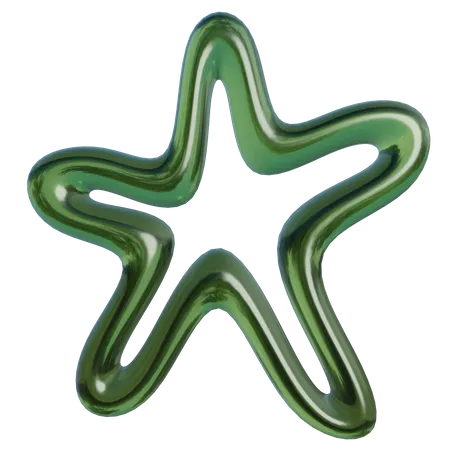 Forma abstracta de estrella  3D Icon