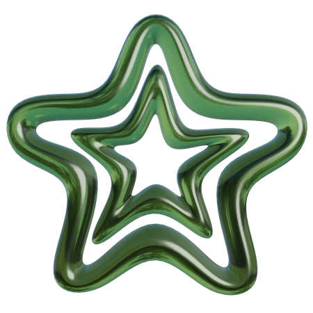 Forma abstracta de estrella  3D Icon