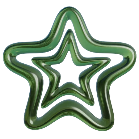 Forma abstracta de estrella  3D Icon