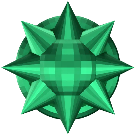 Forma abstracta de estrella  3D Icon