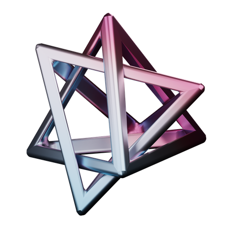 Forma abstracta de estrella  3D Icon