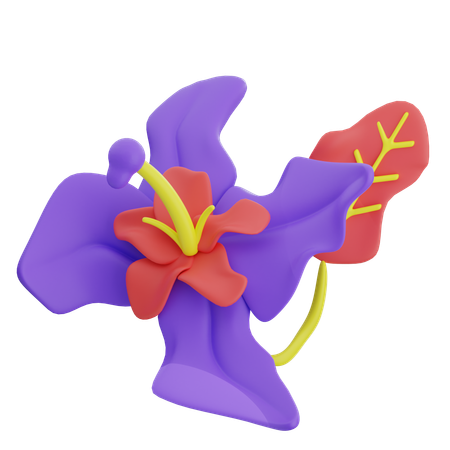 Forma abstracta de flores  3D Icon