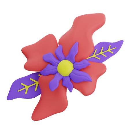 Forma abstracta de flores  3D Icon