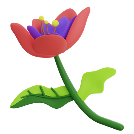 Forma abstracta de flores  3D Icon