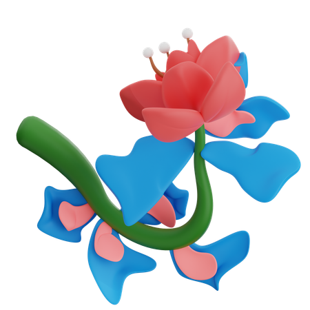 Forma abstracta de flores  3D Icon