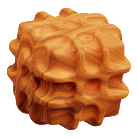 Forma abstracta de madera  3D Icon