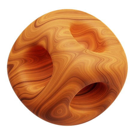 Forma abstracta de madera  3D Icon