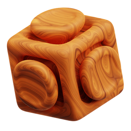 Forma abstracta de madera  3D Icon