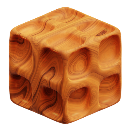 Forma abstracta de madera  3D Icon