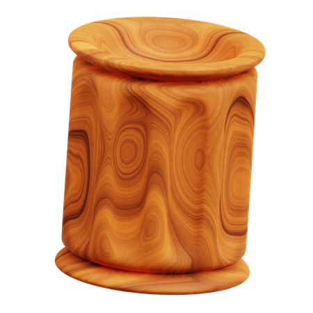 Forma abstracta de madera  3D Icon