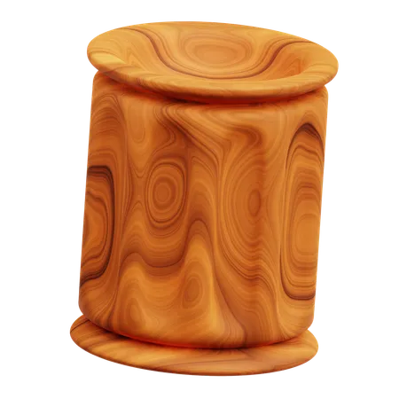 Forma abstracta de madera  3D Icon