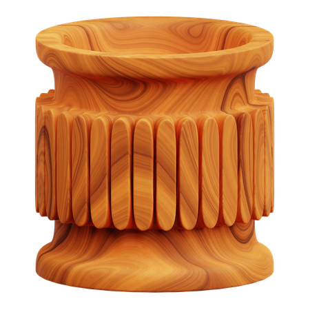 Forma abstracta de madera  3D Icon