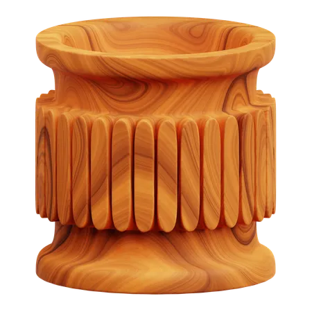 Forma abstracta de madera  3D Icon