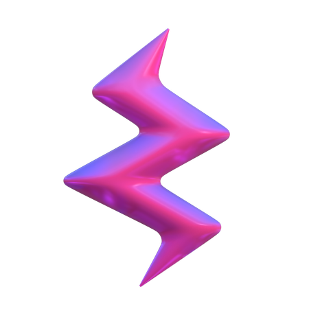 Forma abstracta del rayo  3D Icon