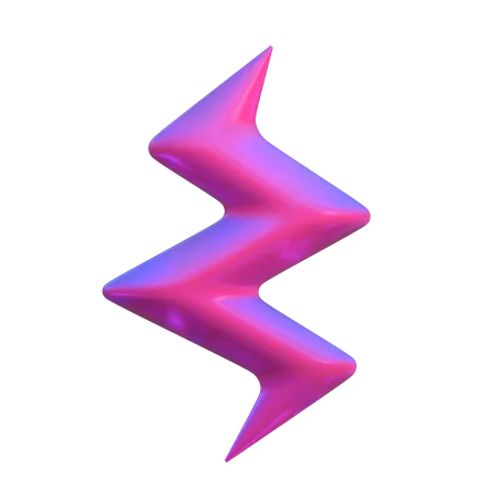 Forma abstracta del rayo  3D Icon