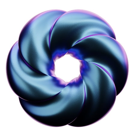 Forma abstracta de donut  3D Icon