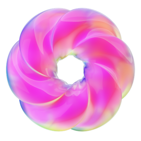 Forma abstracta de donut  3D Icon