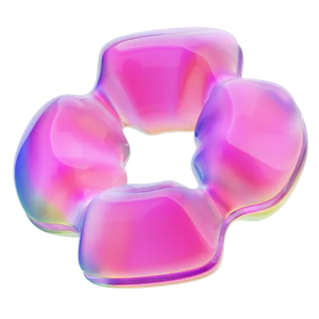 Forma abstracta de donut  3D Icon