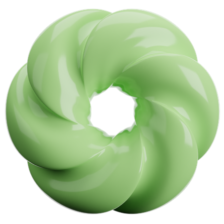 Forma abstracta de donut  3D Icon