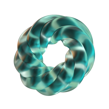 Forma abstracta de donut  3D Icon