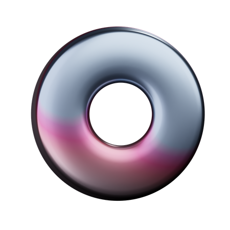 Forma abstracta de donut  3D Icon