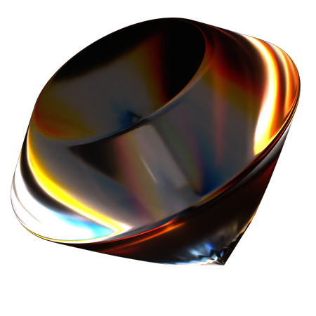 Forma abstracta de vidrio  3D Icon