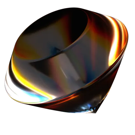 Forma abstracta de vidrio  3D Icon