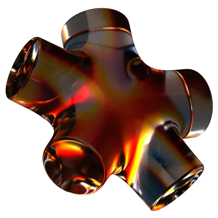 Forma abstracta de vidrio  3D Icon