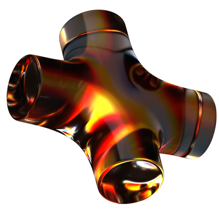 Forma abstracta de vidrio  3D Icon