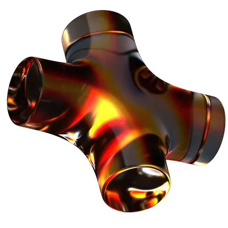 Forma abstracta de vidrio  3D Icon