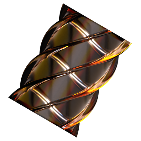 Forma abstracta de vidrio  3D Icon