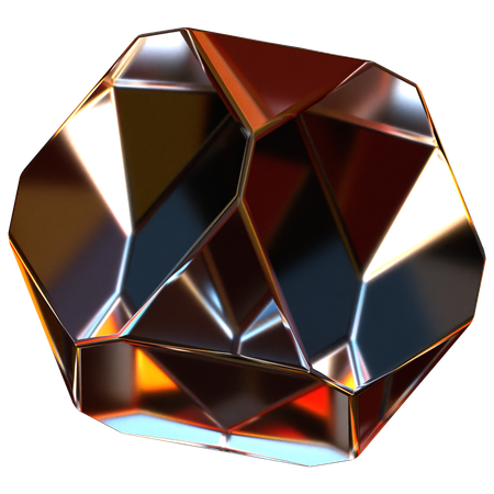 Forma abstracta de vidrio  3D Icon