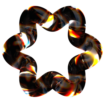 Forma abstracta de vidrio  3D Icon