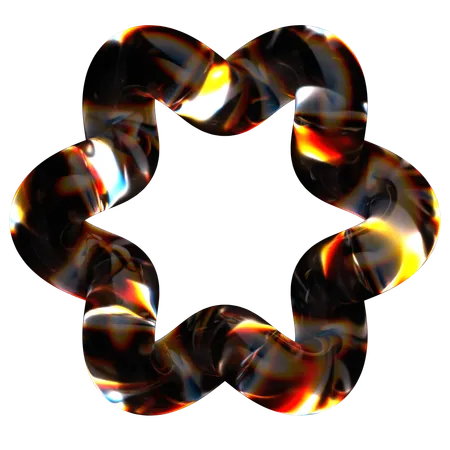 Forma abstracta de vidrio  3D Icon