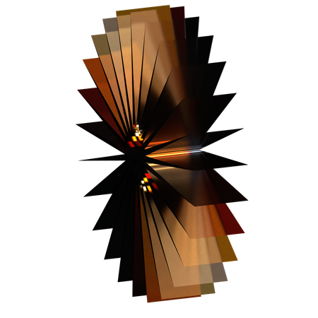 Forma abstracta de vidrio  3D Icon