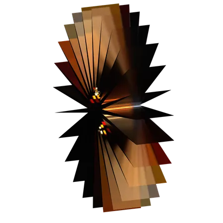 Forma abstracta de vidrio  3D Icon