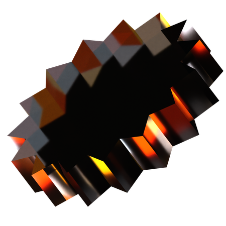 Forma abstracta de vidrio  3D Icon