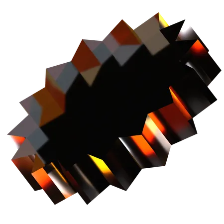 Forma abstracta de vidrio  3D Icon