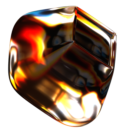 Forma abstracta de vidrio  3D Icon