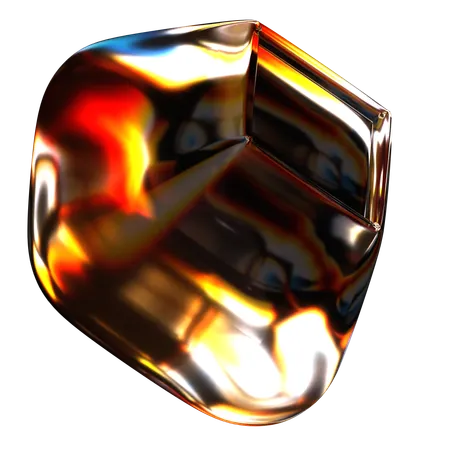 Forma abstracta de vidrio  3D Icon