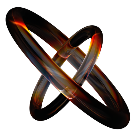 Forma abstracta de vidrio  3D Icon