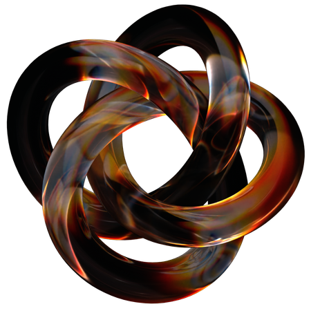 Forma abstracta de vidrio  3D Icon