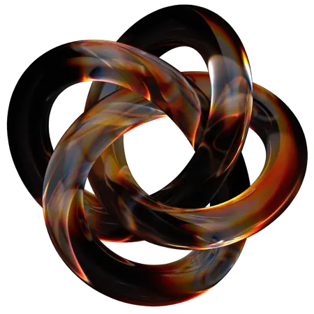 Forma abstracta de vidrio  3D Icon