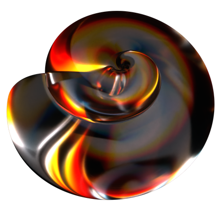 Forma abstracta de vidrio  3D Icon