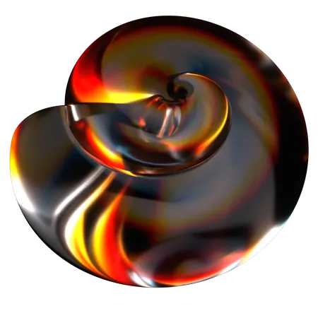 Forma abstracta de vidrio  3D Icon