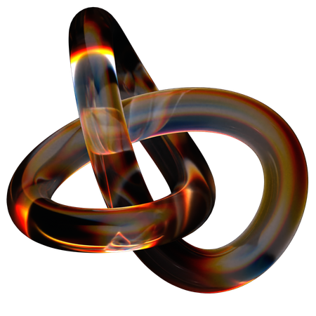 Forma abstracta de vidrio  3D Icon