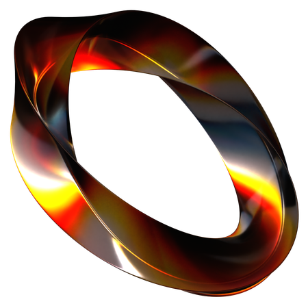 Forma abstracta de vidrio  3D Icon