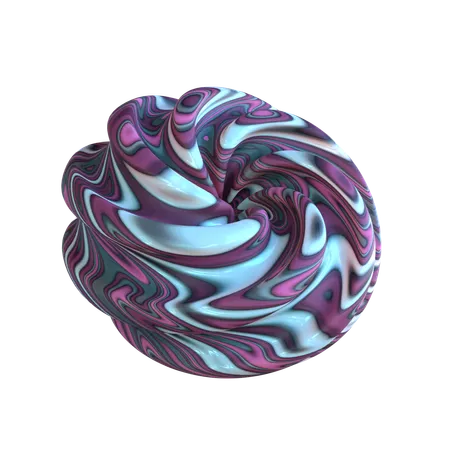 Forma abstracta espiral  3D Icon