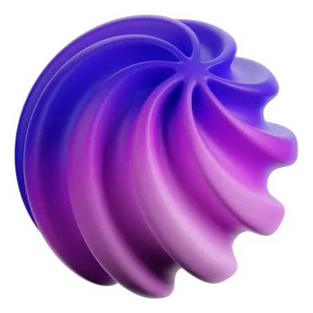 Forma abstracta espiral  3D Icon