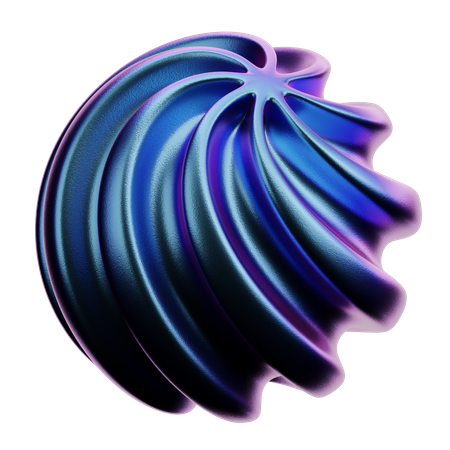 Forma abstracta espiral  3D Icon